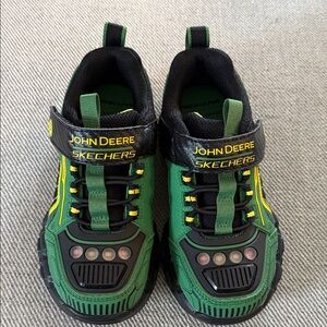NWOT Size 12 John Deere x Skechers Kids' Green Light-Up Athletic Sneakers